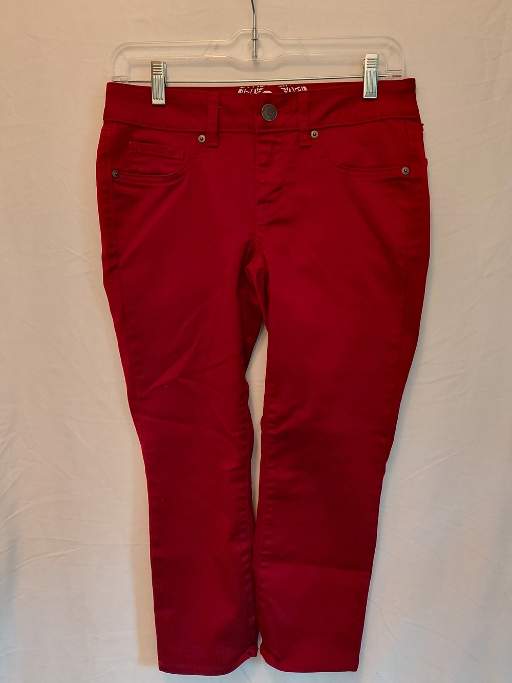 SO Red Ankle Crop Slim Jeans #2366